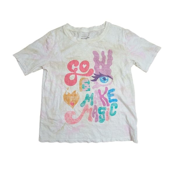 Anthropologie Tim Singleton Make Magic Graphic Tee Rainbow Graphic Shirt Size XS - Picture 1 of 5